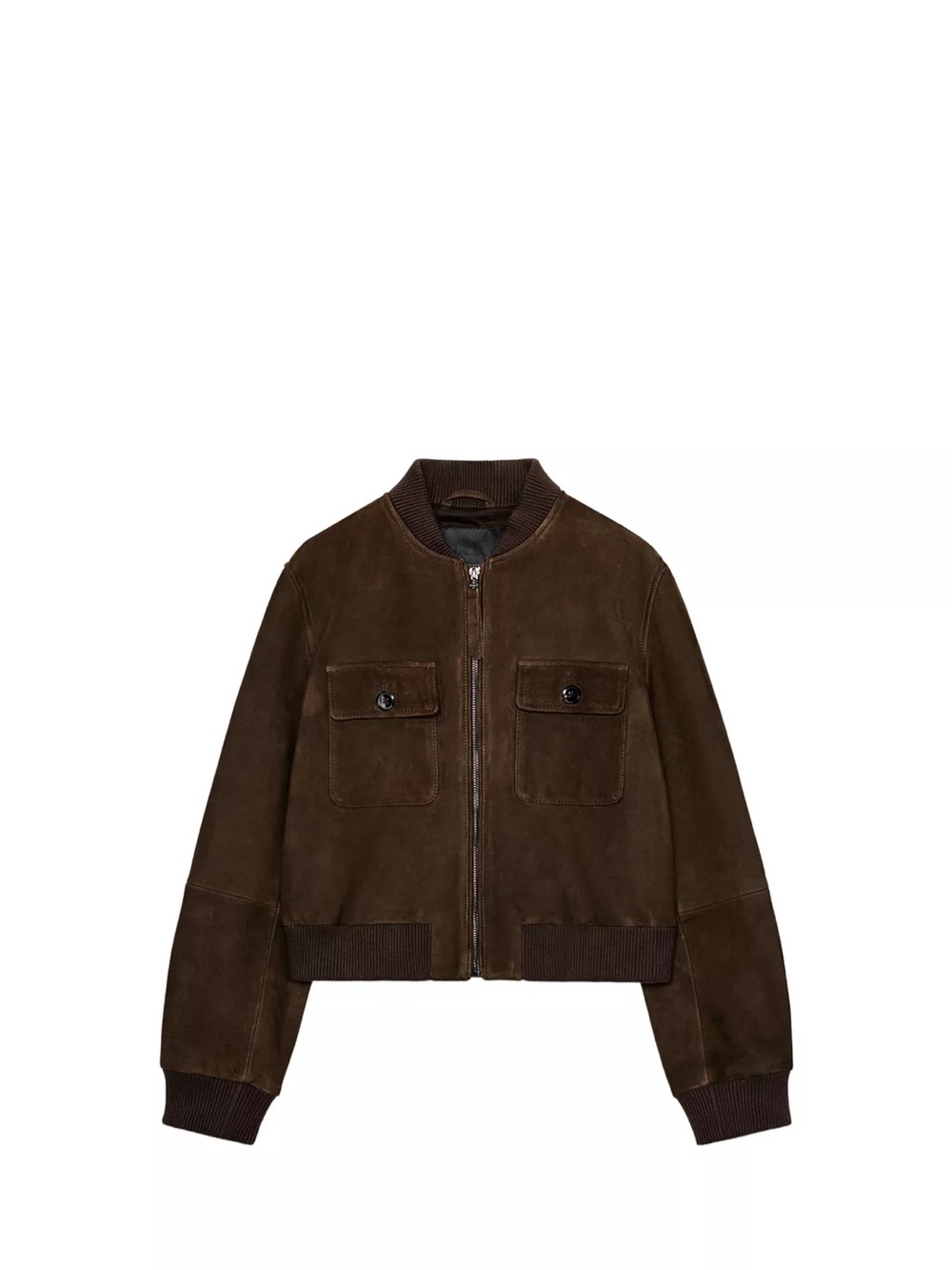Zara Suede Leather Bomber Jacket size Medium Limited Edition - Picture 3 of 13